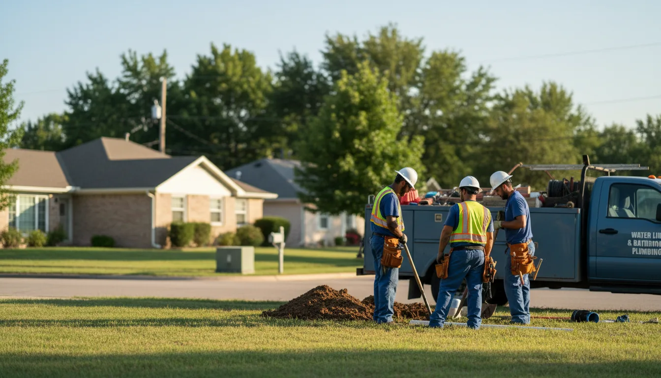 Residential water line and bathroom plumbing service in New Galilee, PA
